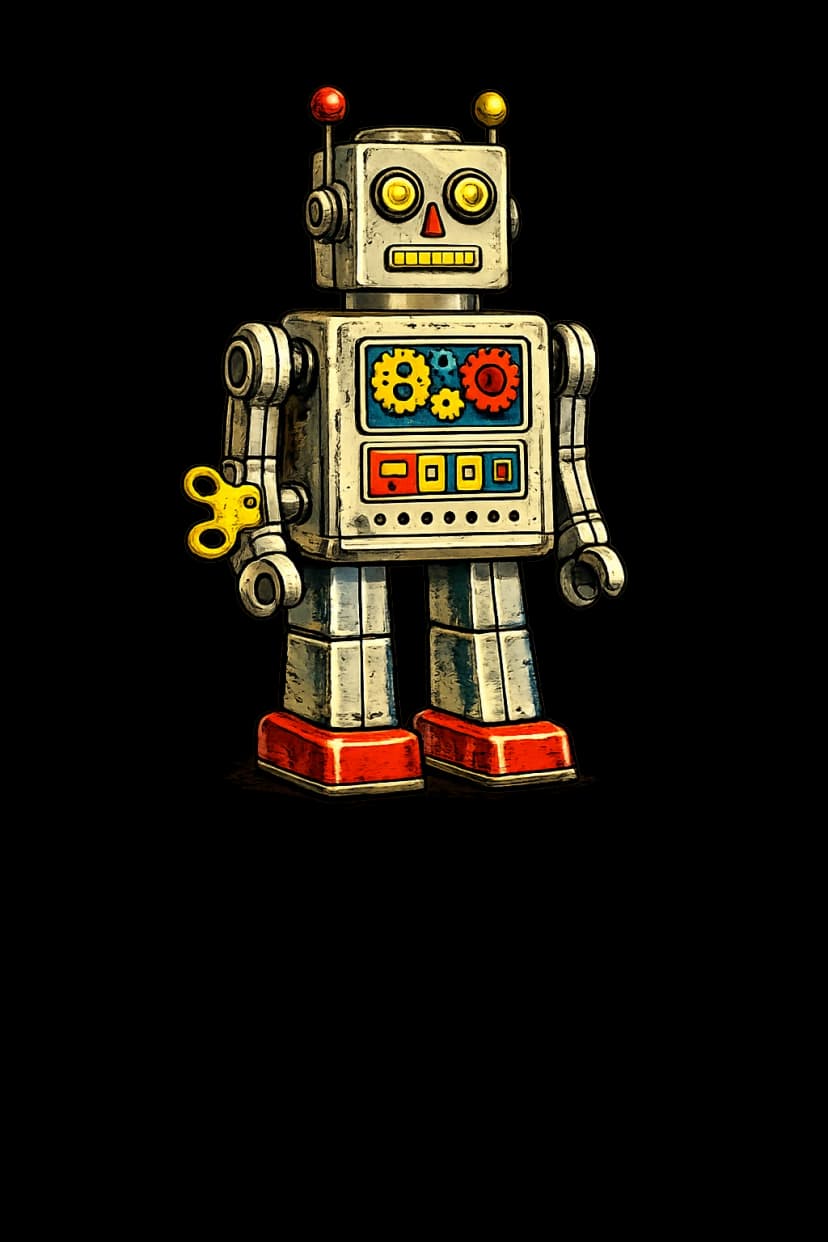 Small vintage robot toy